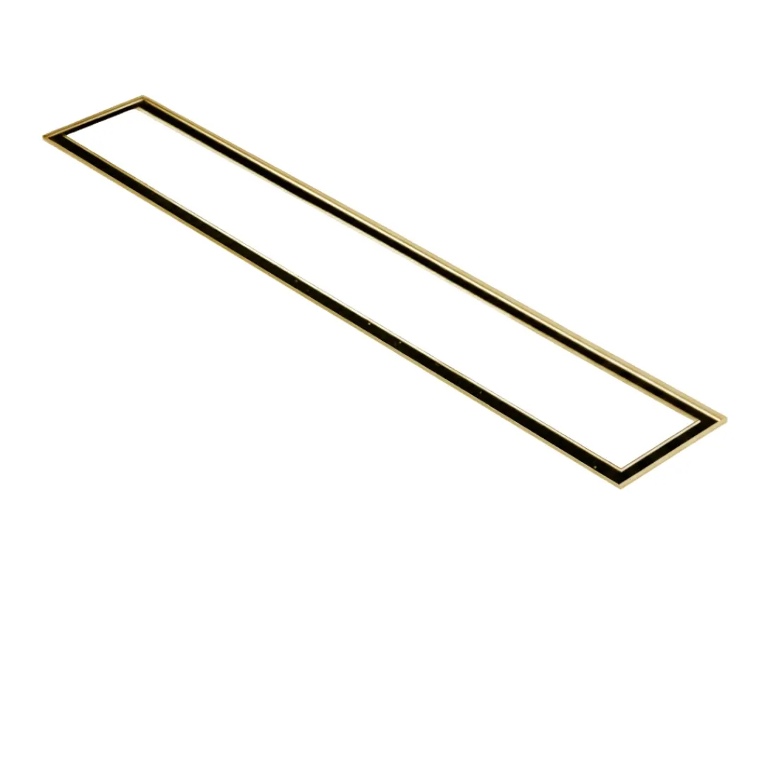 Vista Modern Gold Linear Floor Drain for Bathrooms Vista Modern Gold Linear Floor Drain for Bathrooms