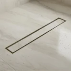 Vista Modern Gold Linear Floor Drain for Bathrooms