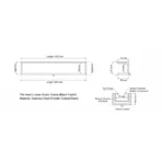 Vista Linear Shower Drain: Modern Matte Black