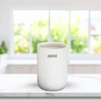 Aagna White Ceramic Toothbrush Holder for Washing Area