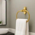 Aagna Giza Gold Finish Napkin Ring for Bathroom