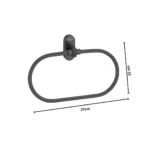 Aagna Giza Bathroom Napkin Ring- Matte Black Finish - Image 5