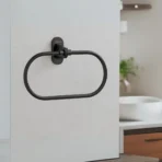 Aagna Giza Black Napkin Ring for Modern Bathrooms