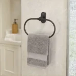 Aagna Giza Black Napkin Ring for Modern Bathrooms