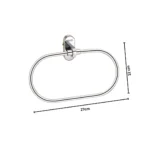 Aagna Giza Silver Finish Napkin Ring for Bathroom