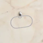 Aagna Giza Silver Finish Napkin Ring for Bathroom