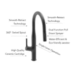 CARYSIL ALA 1512 Kitchen Faucet Mixer Tap Matte Black