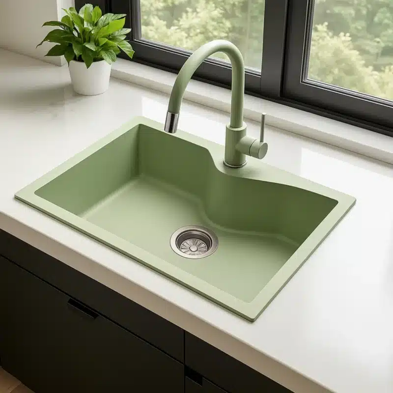 Carysil Largo 2420 Quartz Kitchen Sink Faucet Combo