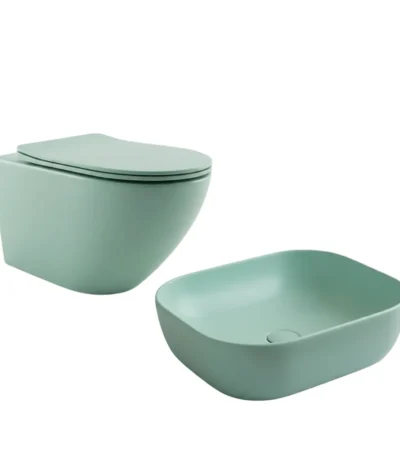 Brizzio Decorative Art Wall Hung Toilet and Basin Combo