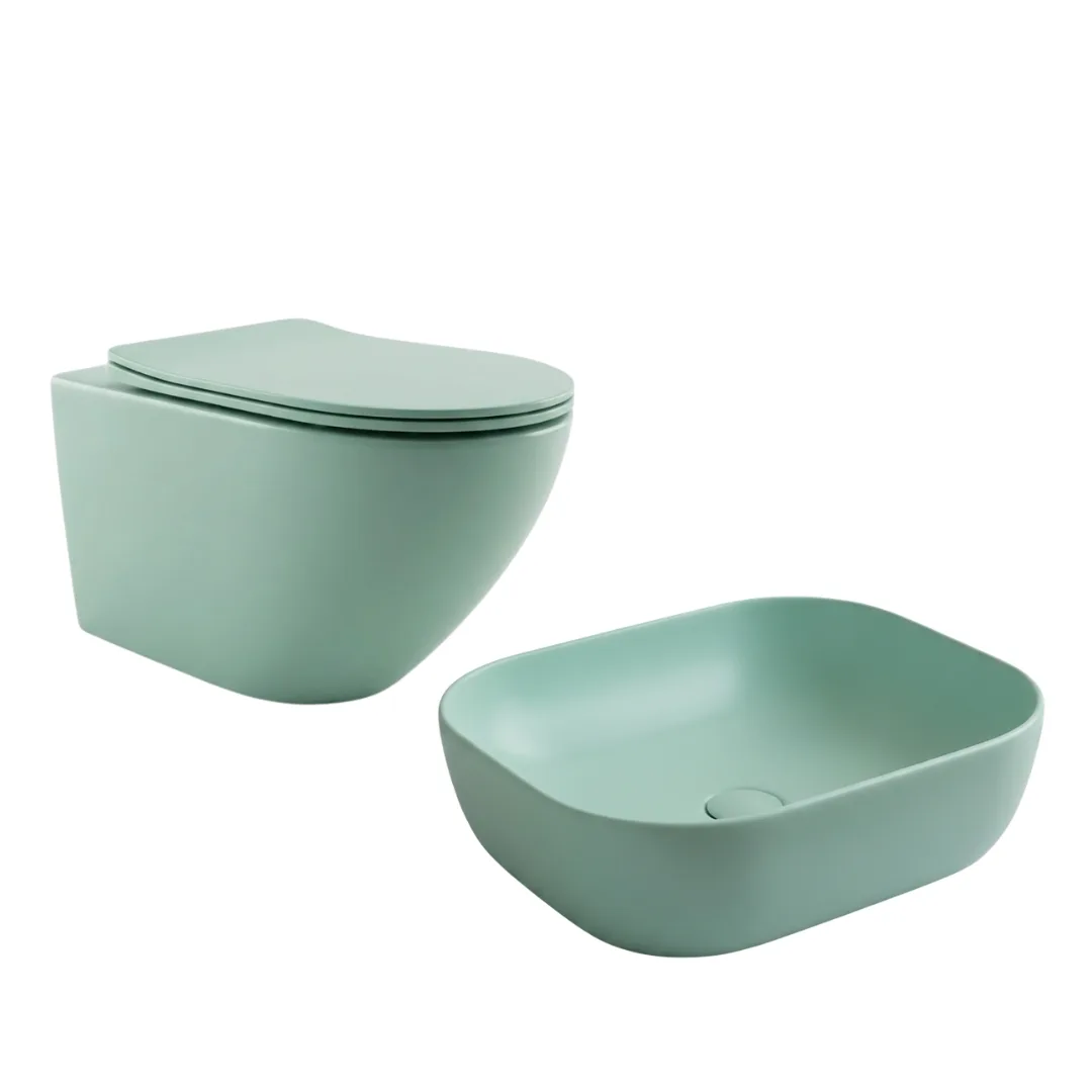 Brizzio Decorative Art Wall Hung Toilet and Basin Combo Brizzio Decorative Art Wall Hung Toilet and Basin Combo